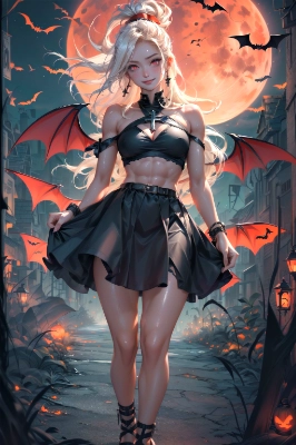 Halloween bikin muscular abs