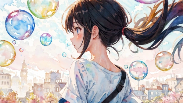 シャボン玉のある情景