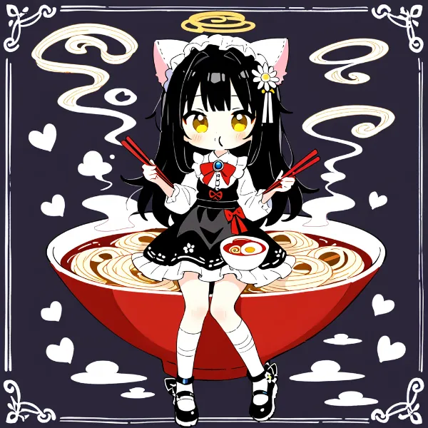 天使猫メイドのラーメンタイム