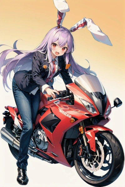 うどんげとバイク