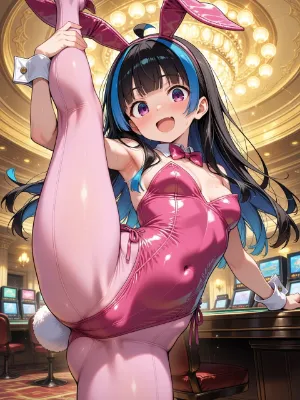 ピンクバニーの開脚エールっス！