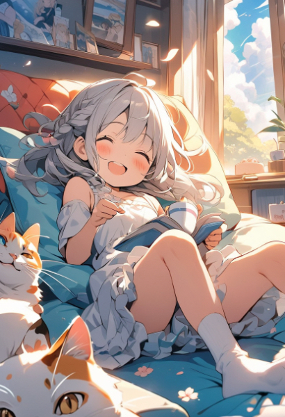 こちらを覗き見るにゃんこ