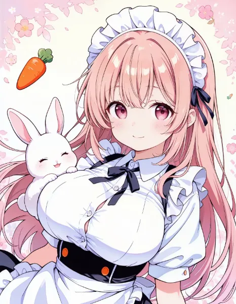 うさぎとメイドさん