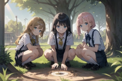 大人になったら掘り出そうね（タイムカプセル）