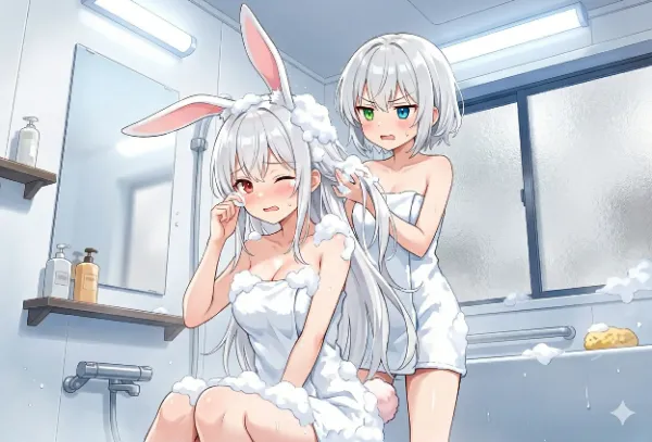 【獣耳】ヴァニラとヒマリのバスタイム