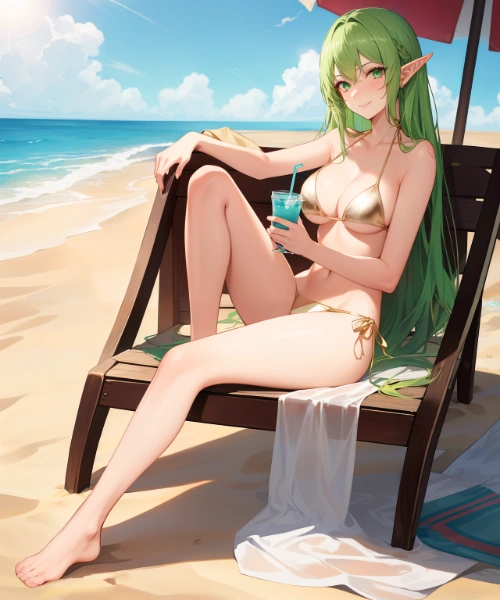 エルフさん金ビキニ撮影会