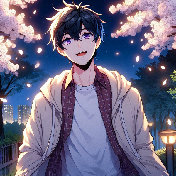 夜桜と、黒髪短髪少年＊その1(7枚)