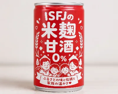 ISFJの家族を描いた甘酒缶