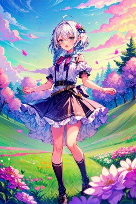 花畑にて
