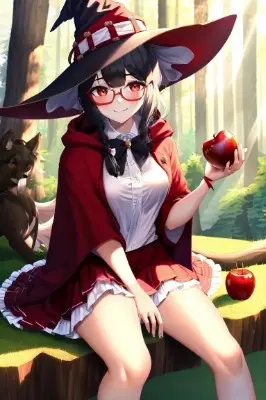 赤ずきん風の魔女