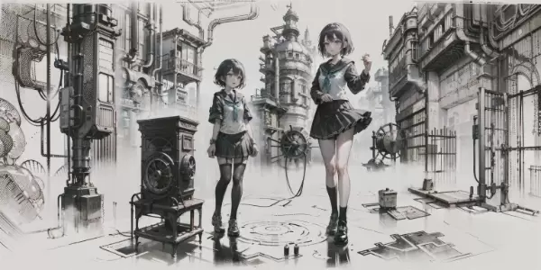 髪型お揃い仲良し姉妹