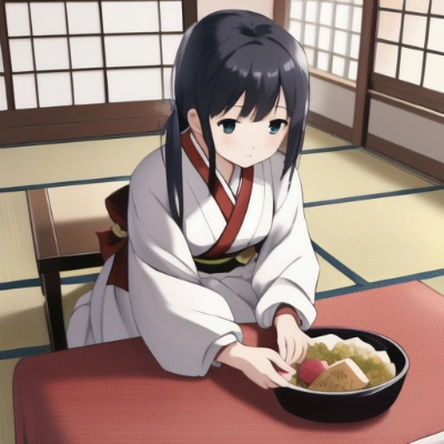 配膳中だけど