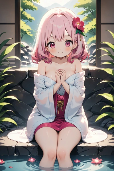 足湯でリラックス