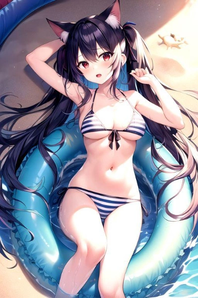 ネコミミちゃんと海辺デート