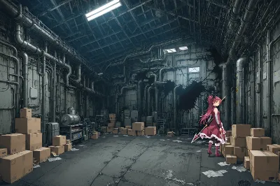 廃墟に立つ魔法少女