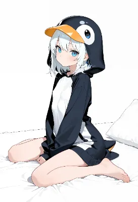 うちの子とペンギン（世界ペンギンの日（4月25日 記念日））