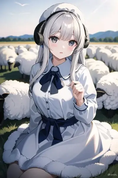 可愛い羊とリアル羊