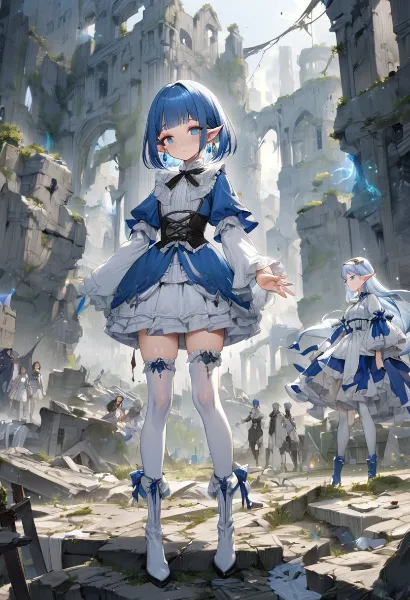 廃墟に響く青きエルフの調べ