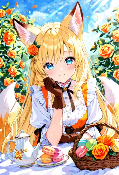 薔薇園のティータイム