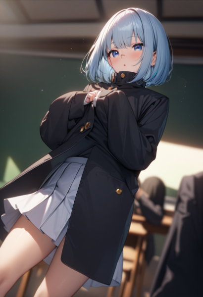 学ランを羽織る