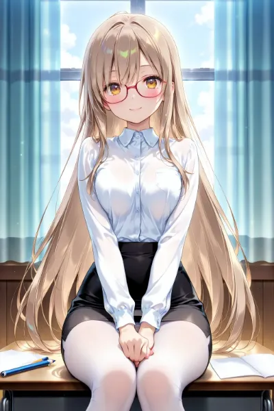 タイトスカートめがね