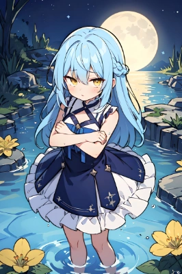 腕を組む少女