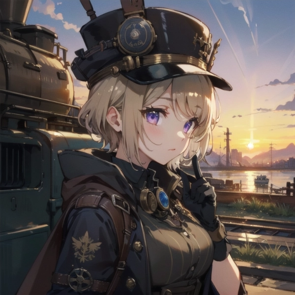 夕暮れの車両基地