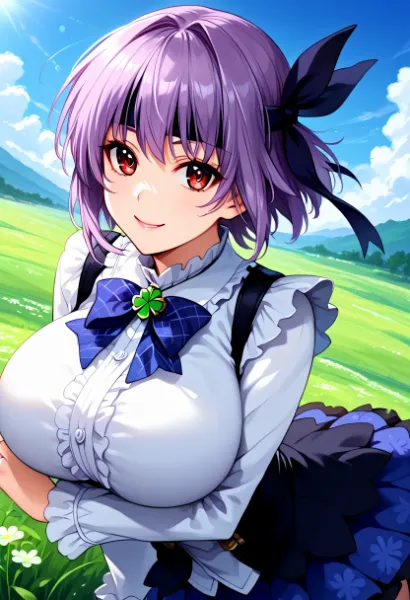 あやねさん　クローバー畑