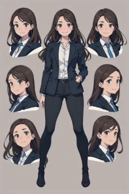 CoC全身立ち絵女性記者