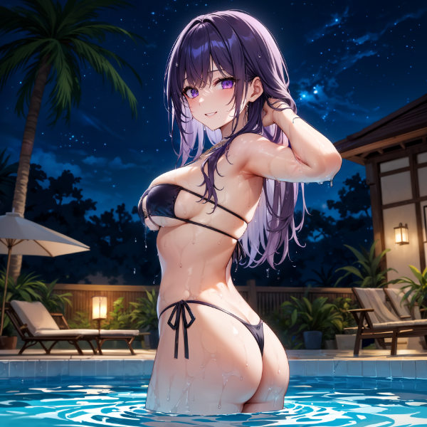 秘書さんとナイトプール