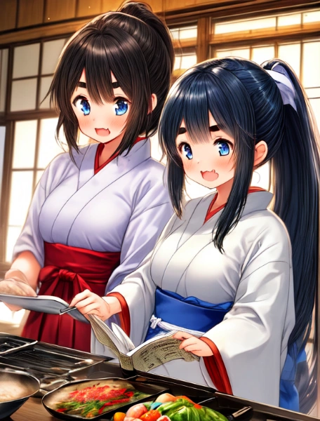 妹に料理を教育中2