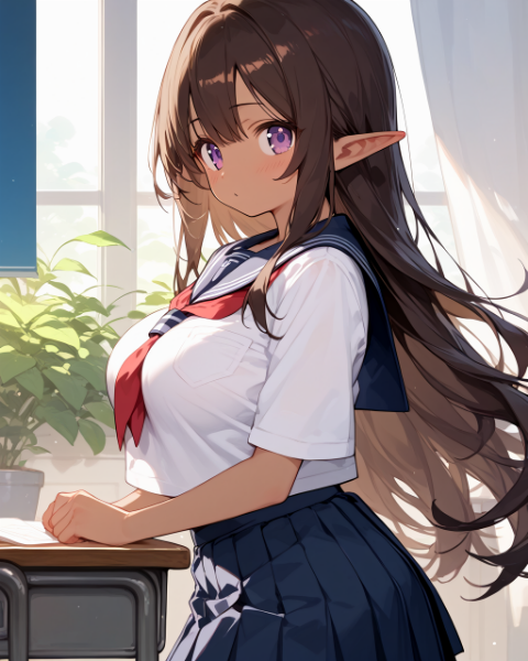 学生服を着て貰いました