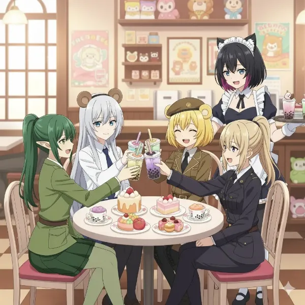 🧸タピオカパーティーの巻き🍹🍰🍂