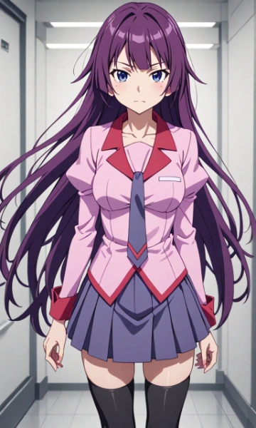 物語シリーズ 戦場ヶ原ひたぎ 制服 (Monogatari Series Senjougahara Hitagi School Uniform)