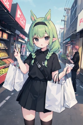 カチューシャをした獣人の少女