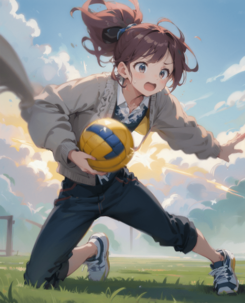 私服の女の子とドッジボール！２