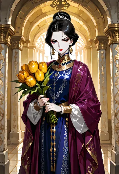 チョコ製(なのだよ)チューリップと王妃さま