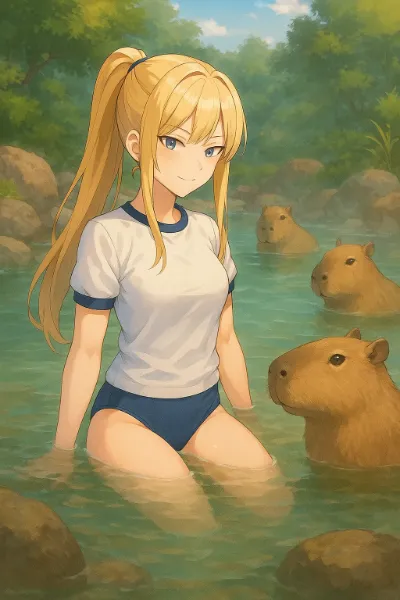 ブロント少尉とカピバラ温泉