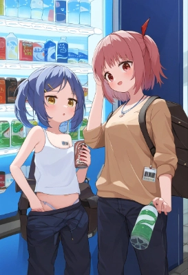 少女と自動販売機