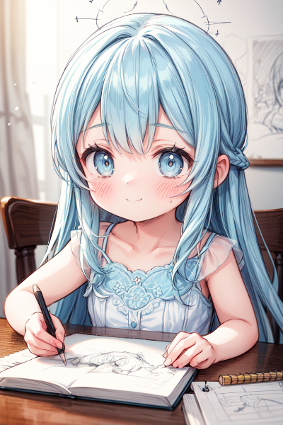 ノートに秘密の落書き