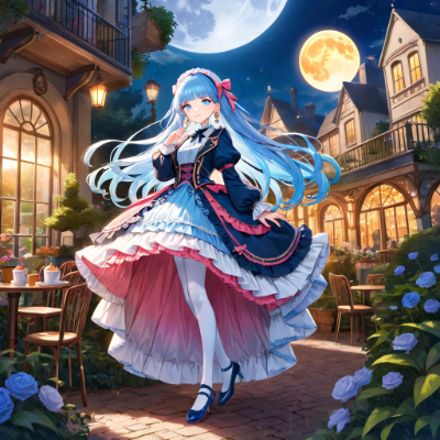 夜の青髪さん
