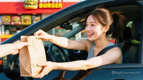 ドライブスルーの車窓から
