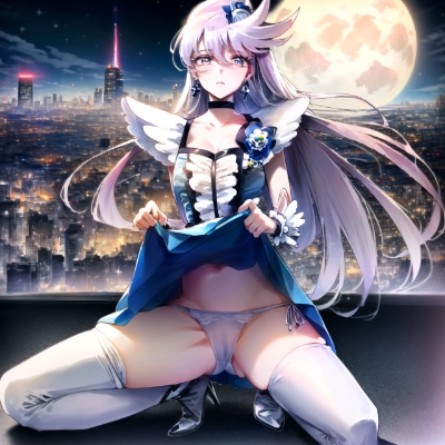 キュアムーンライトはたくし上げがち、そんなにパンツを見てほしいの