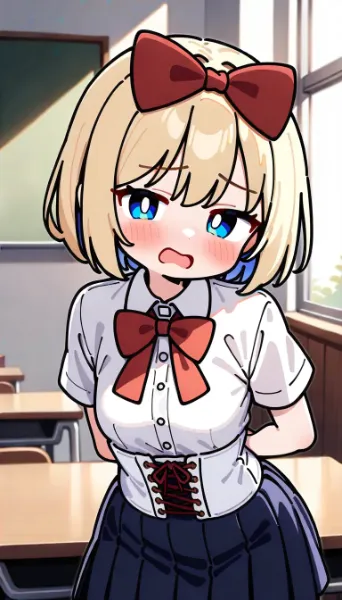 腰がいったいので、服の上からコルセット