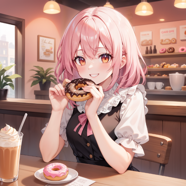 ピンクちゃんおやつタイム