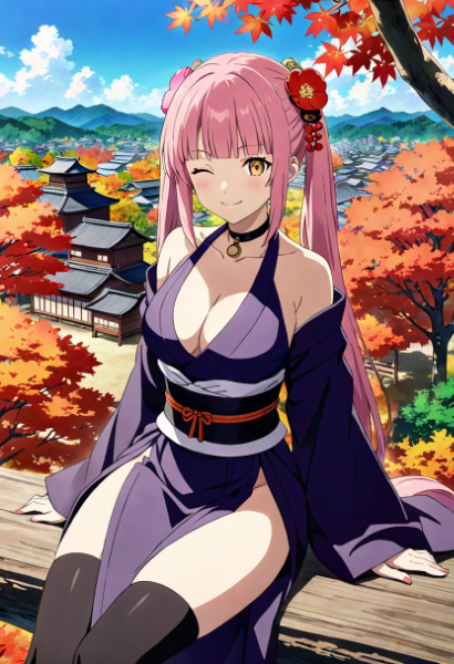 木の上から紅葉狩り