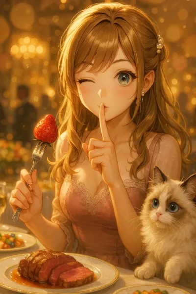 猫と美女の秘密ディナー