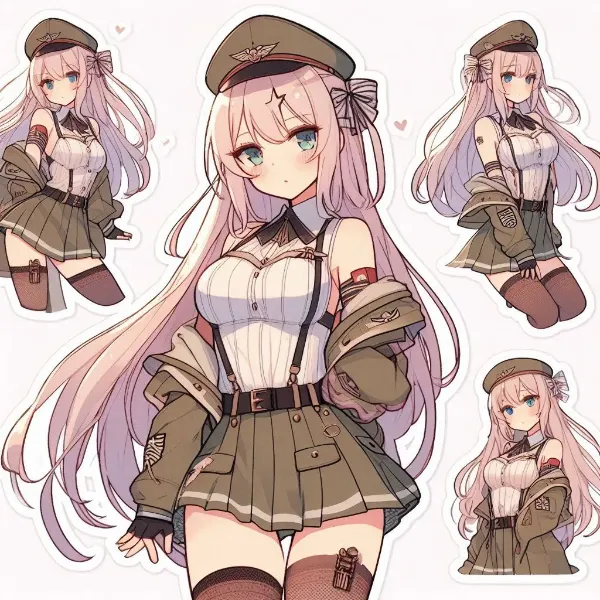 軍娘ステッカー🪖