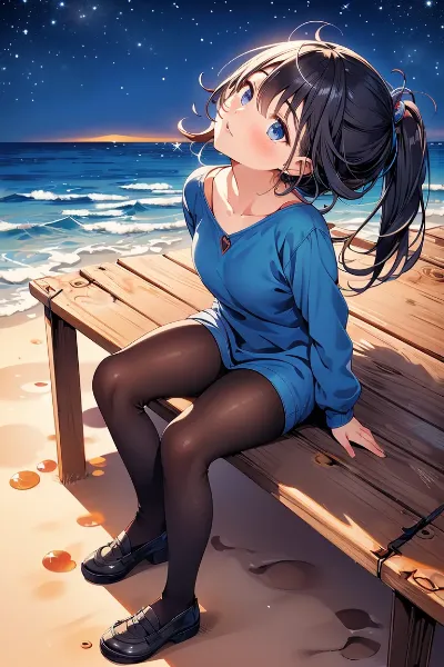 見上げています