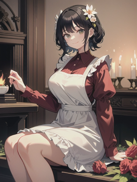 エプロンの少女